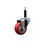 Service Caster 3'' Red Poly Wheel Swivel 3/4'' Expanding Stem Caster SCC-EX20S314-PPUB-RED-34 - alternate 1